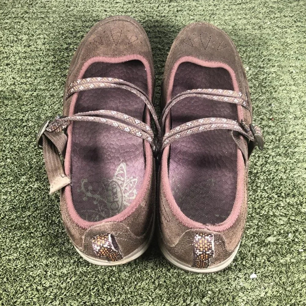 Chaco Womens Petaluma Mary Jane Shoes Coffee Bean Perforated Buckle Leather 9.5 - Picture 6 of 8